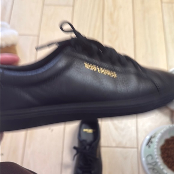 Saint Laurent Black Suede Sneakers Low-Top Design - Picture 4 of 7